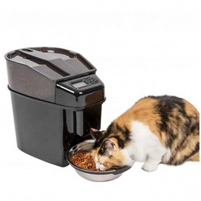 Healthy Pet Simply Feed Automatic Cat Dog Feeder Stainless Steel Bowl Holds Dry Cat Dog Food bowl