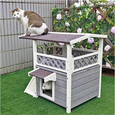 Chinese cheap outdoor pet dog wood Weatherproof Cat Dog wood House for pet